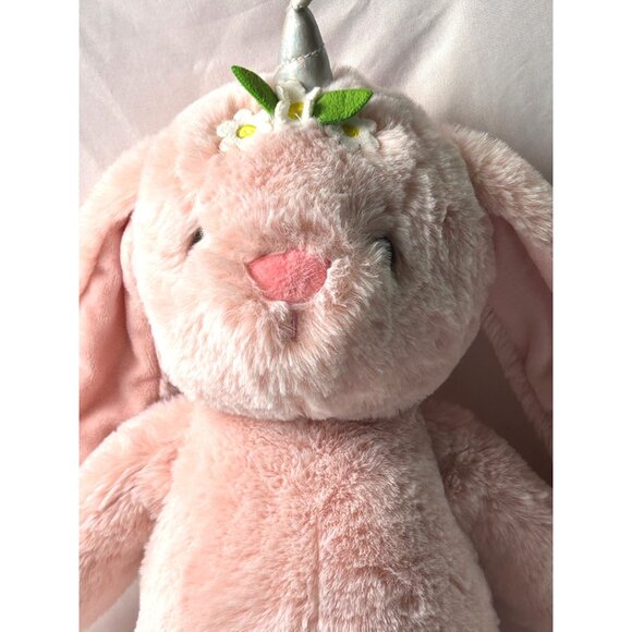 Pink Plush Bunny Unicorn Stuffed Animal By Animal Adventure 16" USA Squeezable - Picture 3 of 9